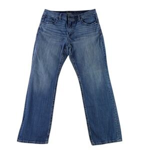 BKE Tyler Straight Jeans Men 36x32 Blue Medium Wash Stretch Denim Casual Rugged